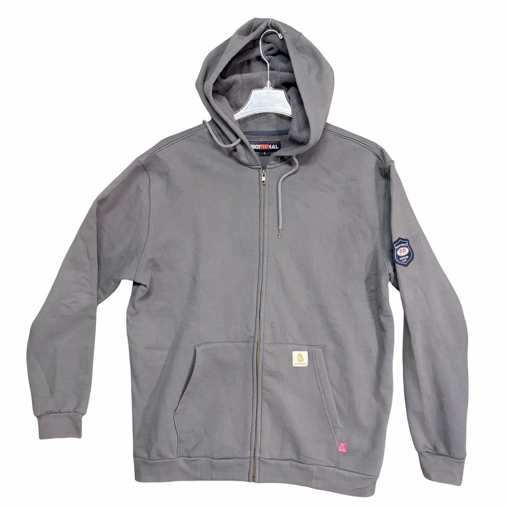 Bocomal FR Jacket Gray NFPA 2112 CAT 2 Flame Resistant Work Hoodie
Men Large